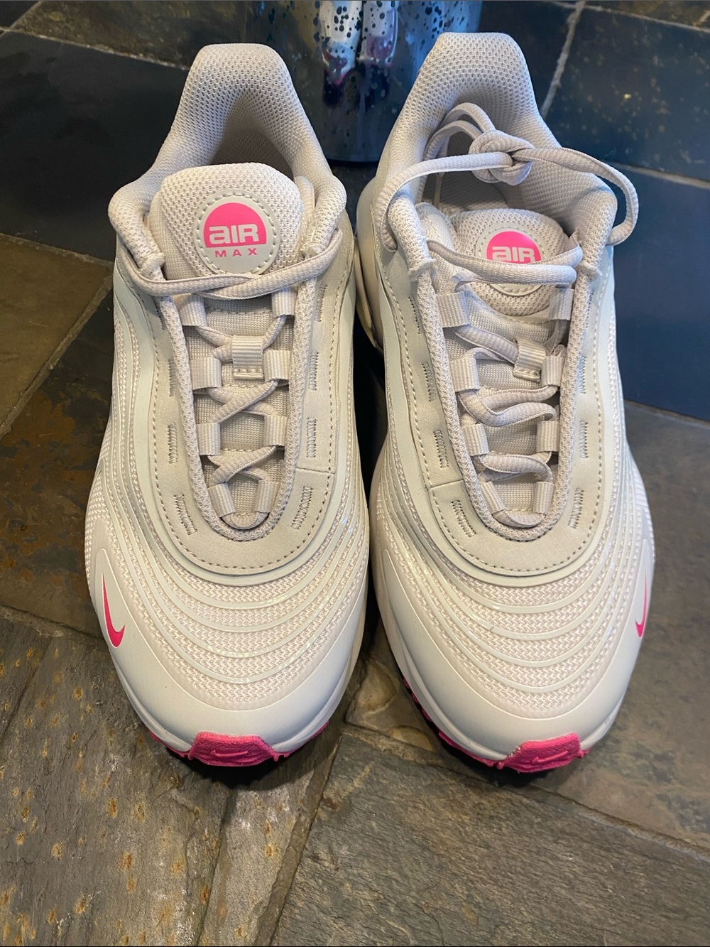 Nike Women’s White and Pink Air Max Sneakers
